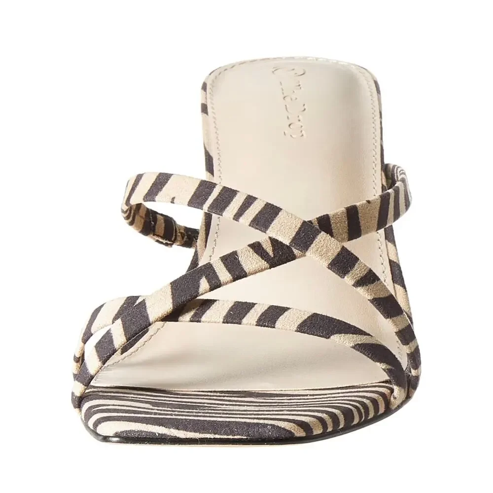 The Drop Women's Zebra Amelie Strappy Square Toe Heeled Sandal - Picture 4 of 4
